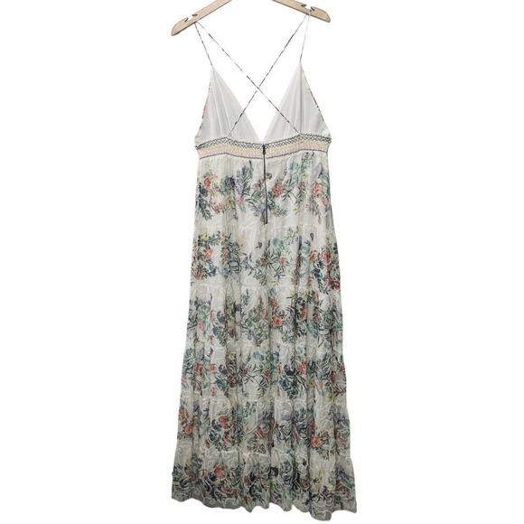 Alice + Olivia Karolina Floral Eyelet Maxi Dress Size 12 Ivory $595 - Picture 15 of 16
